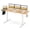 Natural, variant on 63" Electric Standing Desk with 3 Memory Heights and 2 Hanging Hooks, Adjustable Height Sit Stand Home Office Desk,Natural