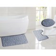 thumbnail image 3 of 3PCS Bath Rug Set Includes Floor Rug Toilet Rug Toilet Lid Cover for Home, 3 of 6