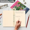 thumbnail image 4 of FORMRS 1-Subject Spiral Notebook 8" x 5" College Ruled 60 Refillable Sheet A5 Hard Cover, 2 Pack, White Vibrant Flowers, 4 of 7