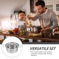 thumbnail image 4 of 1 Set of Stainless Steel Cookware Set Soup Stewing Pot Small Milk Pot Frying Pan Set, 4 of 9