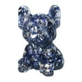 thumbnail image 2 of Axioma Cute Bulldog Figurine Ornament Tabletop Decor Miniature Statue Animal Sculpture Dark Blue, 2 of 10