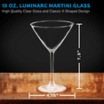 thumbnail image 5 of Martini Glasses by ARC 10 oz. Set of 10, Bulk Pack - Perfect for Hotel, Bar, Restaurant or Lounge - Clear, 5 of 5