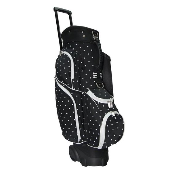 RJ Sports SP9446 Spinner X Transport Cart Golf Bags Polk A Dot 15 x