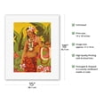 thumbnail image 2 of Lei Vendor - Hawaiian Girl Flower Basket - Shangri-La Restaurant - Vintage Menu Cover by J. Maybra c.1950s - Fine Art Rolled Canvas Print 11in x 14in, 2 of 4