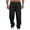 Black, variant on Men Plus Size Pants ,Solid Multiple Pockets Tether Closure Outdoor Straight Type Fitness Pants Cargo Pants Trousers
