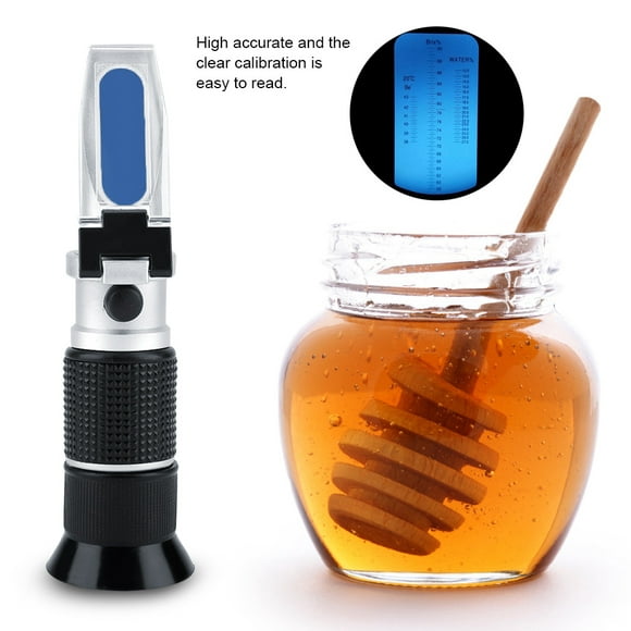 LHCER Honey Refractometer,3 In 1 58-90% Accurate Brix Refractometer Honey Sugar Content Baume Degree Tester Meter, Sugar Test Meter