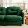 thumbnail image 5 of 74" Cloud Couch, Sectional Couches for Living Room, Green Modern Modular U-Shaped Sofa with Ottoman, Soft Chenille, Tufted Back, Easy Install, 5 of 17