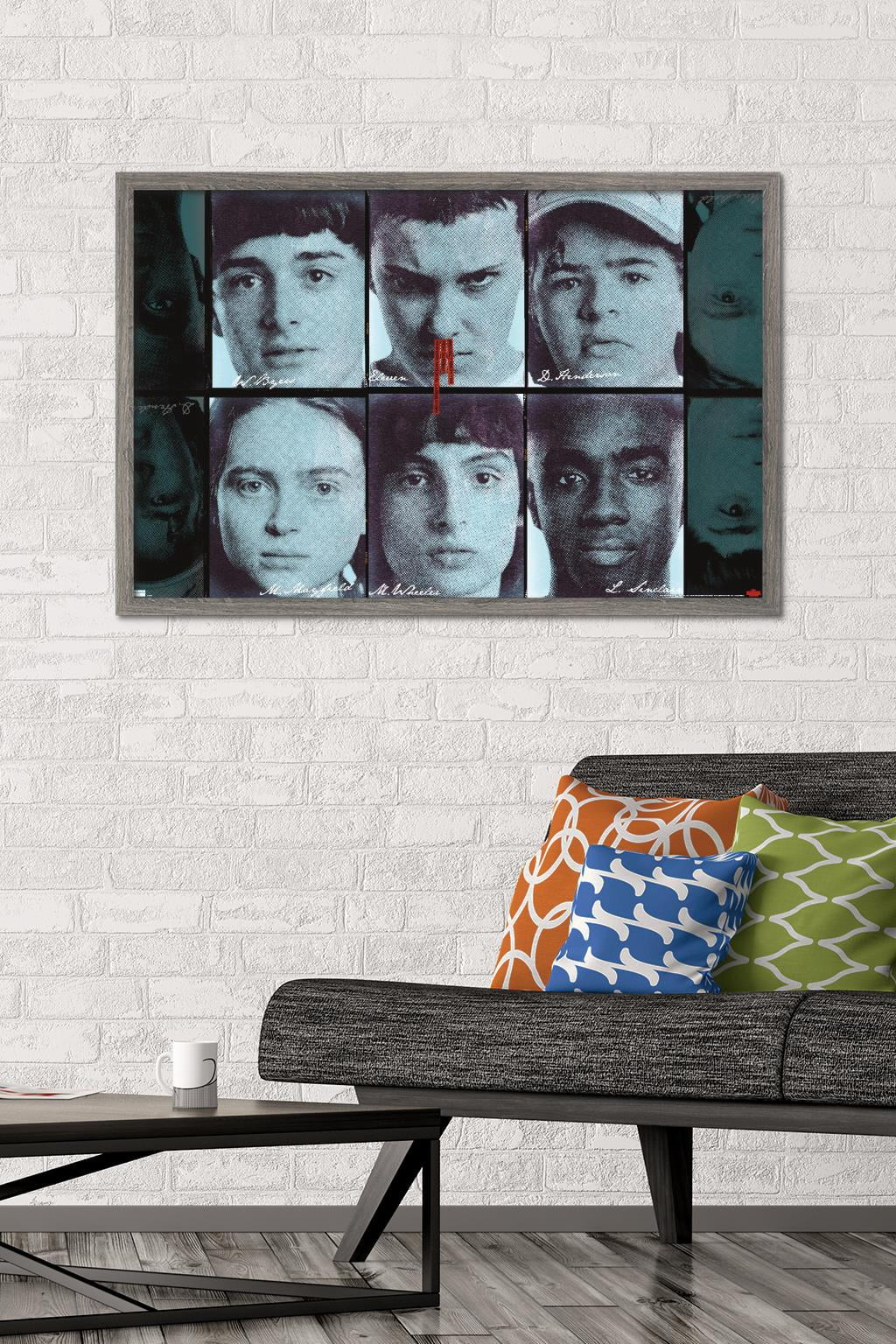 Netflix Stranger Things: Season 4 - Group Faces Wall Poster, 22.375" x 34" Framed
