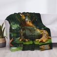 thumbnail image 3 of Fotbe Intellectual Frog Pond Manta de Franela con Estampado, Manta Ultrasuave para Cama, Sofá, Auto, Hipoalergénica y Antibolitas-40"x30", 3 of 6
