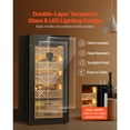 thumbnail image 6 of KFFKFF Electric Humidor Cabinet, 105L Capacity, Holds Up to 1000 Cigars, Features Compressor Cooling, Stable Humidity & Temperature Control, Spanish Cedar Shelves and Drawers, 4-Tier Design, 6 of 9