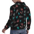 thumbnail image 3 of KLL Colorful Insect Print Mens Hoodie Long Sleeve Casual Pullover Hooded Sweatshirt Fashion Drawstring Hoodies with Pocket-Medium, 3 of 6