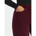 thumbnail image 4 of Time and Tru Women's Velvet Wide Leg Pants, 32" Inseam, Size 0-20, 4 of 6