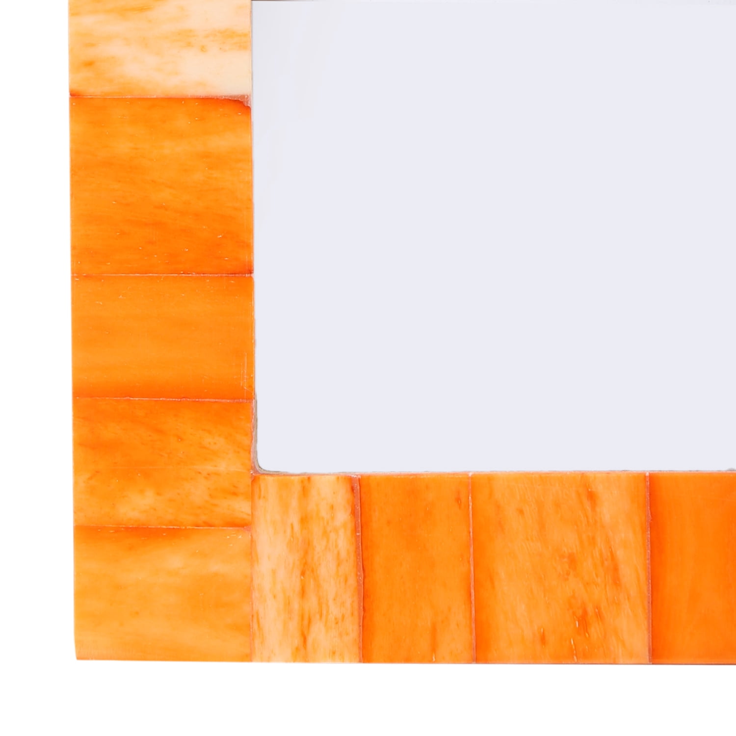 Handicrafts Home 4x6 Bone Classic Bone Inlay Orange Picture Frames