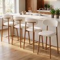 thumbnail image 2 of JERBOR Bar Stools Set of 2, Counter Height Bar Stools Upholstered Counter Stools Modern Barstools with Metal Legs for Kitchen Island Dining Room, Beige, 2 of 8