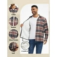 thumbnail image 4 of Airmenty Men's Plaid Jacket Flannel Shirt Long Sleeve Casual Button Down Coat Lightweight Jacket with Chest Pocket, 4 of 7