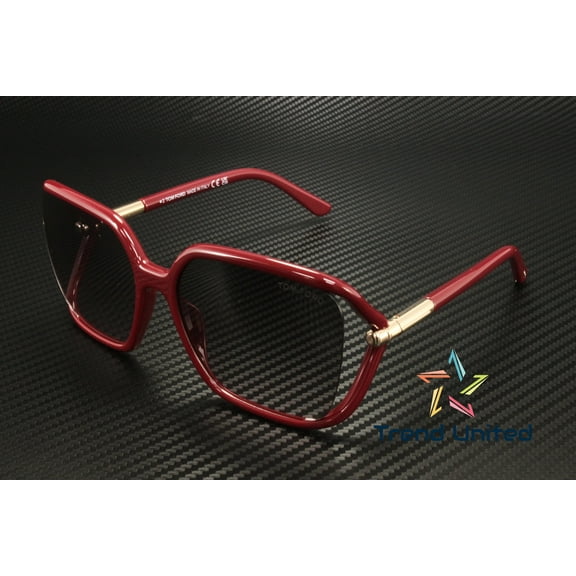 Tom Ford FT1089 75B 60mm Square Sunglasses Women's Shiny Fuxia