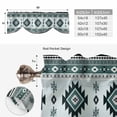 thumbnail image 6 of Green Boho Tie Up Valance Curtains for Windows, Kitchen Curtains Window Treatments, Southwest Ethnic Abstract Geometric Art Short Window Shades Valances for Bedroom Bathroom Cafe 42"x12", 6 of 8