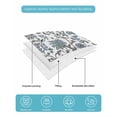 thumbnail image 5 of Quilts Queen Size, Boho Leaf Soft Comforter Bedding Set for Bed, Teal Green Spring Farmhouse Pastoral Tribal Lightweight Quilted Bedspread with Pillow Cover(2 Pieces) for All Season, 90x96 Inch, 5 of 6