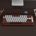 thumbnail image 3 of 308I Mini 84-Key Retro Round Keycaps Teclado Bluetooth Base Marrón Sunnimix Teclado bluetooth, 3 of 8