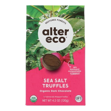 Alter Eco - Sea Salt Organic ChocolateTruffles, 10ct
