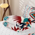 thumbnail image 5 of jejeloiu Vibrant Aztec Zipper Full Size Comforter Sets with Fitted Sheet and 2 Pillowcases,Southwestern Pattern Zipper Bedding Set For Boys,Multi White,Reversible,4-Piece, 5 of 7