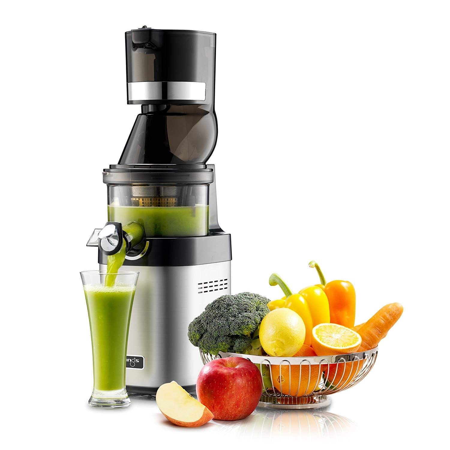 Masticating Juicer Machines, 3.5-inch (88mm) Powerful Slow Cold Press  Juicer with Large Feed Chute, Electric Masticating Juicers for Vegetables  and