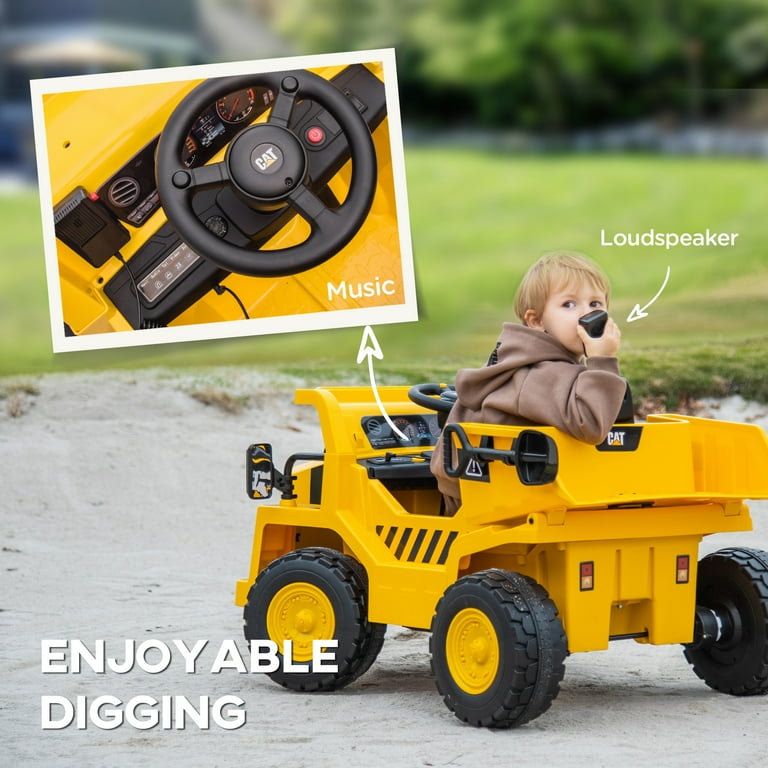 Electric Ride Cat Ride On Digger CAT Backhoe Tractor Lithium