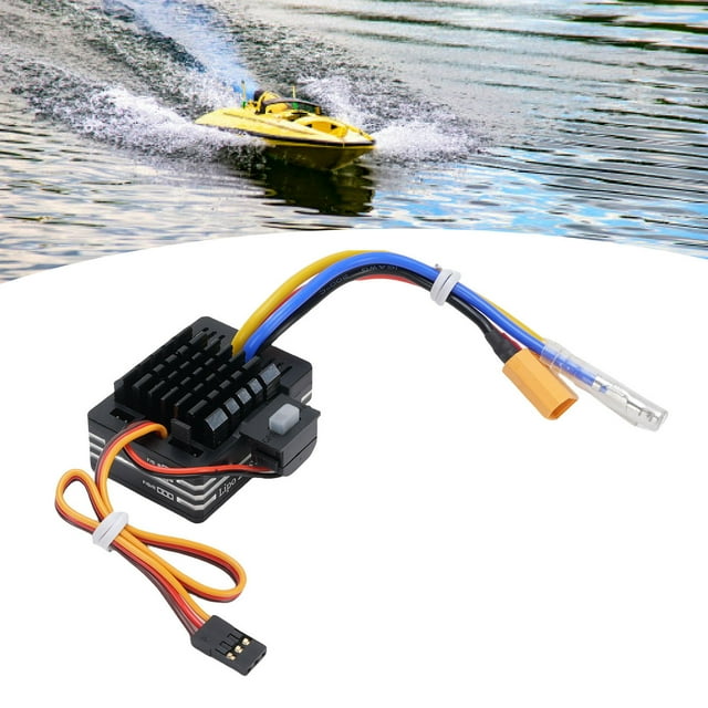 80A Brossé ESC, 3 modes de commande Prise T Plug XT60 Plug Brossé Contrôleur de Vitesse Électronique 2S-3S Pile Li-Ion