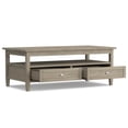 thumbnail image 4 of WyndenHall  Norfolk Wood Transitional Coffee Table - 48 Inches wide Distressed Grey Stained,Lacquer, 4 of 5