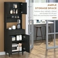 thumbnail image 4 of HOMCOM 71" Kitchen Pantry, Buffet with Hutch, Microwave Stand with Cabinet, 4 of 10