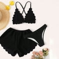 thumbnail image 1 of Trajes de baño para mujer Traje de baño de tres piezas para mujer con cordón Traje de baño de dos piezas para playa Trajes de baño para mujer Trajes de baño para mujer Trajes de baño de moda de playa, 1 of 7