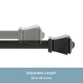 thumbnail image 4 of Kenney Amelia 28-48 Inch Petite Café Adjustable Curtain Rod, 7/16 Inch Dia, Black, 4 of 5