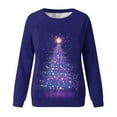 thumbnail image 4 of Makaor Crewneck Sweatshirt Womens Christmas Tops Raglan Sleeve Long Sleeve Pullover Graphic Casual Clothes, 4 of 6