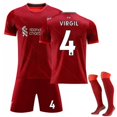thumbnail image 1 of Virgil Van Dijk fotbollströja set vuxen herrtröja 2021-1 Kid28(150-160cm), 1 of 6