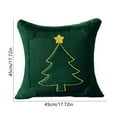thumbnail image 3 of Cinvoph 18"x18" Christmas Pillow Covers Xmas Decorations, Velvet Christmas Tree Throw Cushion Cases Winter New Year Decor for Sofa Bed Living Room Decor, Green, 3 of 6