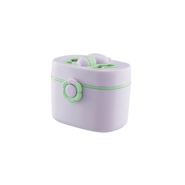 Dispensador de fórmula para , caja de almacenamiento de alimentos para pequeños sellada, con asa plegable Estuche portátil liviano para Violeta Pequeño CUTICAT Dispensador de fórmula