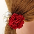 thumbnail image 4 of Cuerda para el cabello Yuyangstore Rose Flower Hair Rope Vino rojo, 4 of 8