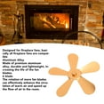 thumbnail image 4 of Stove Fan Blade, Wide Compatibility, Aluminum Alloy 5 Blades, Enhanced Hot Air Circulation Effect, Simple Installation, for Fireplace Fan, 4 of 8