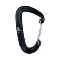 thumbnail image 1 of 12KN Aluminium Carabiner D Shape Snap Clip Hook For Climbing Backpack Hook Black, 1 of 9