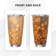 thumbnail image 3 of KLL Sparkling Orange and Black Print 40oz Stainless Steel Insulated Car Cup with Spillproof Lid - Keep Your Drink Hot or Cold on the Go-Straw Three-piece Set, 3 of 8