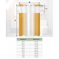 thumbnail image 6 of No Hook Shower Curtain with Snap in Liner, Orange and White Gradient Hotel Shower Curtains for Bathroom, Washable Shower Curtain Liner Set with Mesh Top Window, 60"x72", 6 of 6