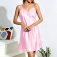 thumbnail image 2 of Taqqpue Silk Nightgowns for Women V Neck Night Gown Sleeveless Sleep Dress Racerback Chemise Cooling Sleepwear, 2 of 6