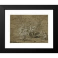 thumbnail image 2 of Bon Boullogne 24x19 Black Modern Framed Museum Art Print Titled - Cupid and Psyche, 2 of 5