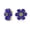 Aqua, variant on Womens Garden CZ Center Blue Jade Flower Clip On Earrings Gold Sterling Silver for Non-Pierced Ears