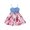 Blue, variant on Vedolay Young Girl Dresses Floral Girl Smocked Elastic Printed Dress Summer Casual Wear,Blue 4-5 Years
