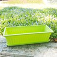 thumbnail image 6 of Topboutique Rectangular Window Box Planter,Plastic Vegetable Flower Planters Boxes with Trays for Windowsill,Indoor Outdoor Flower Pots for Garden,Patio,Home Decor,Green,17 inch,5 Pcs, 6 of 8