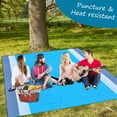 thumbnail image 5 of Beach blanket picnic blanket 300 x 270 cm beach mat sand-free waterproof picnic blanket outdoor blanket for the beach, camping, hiking - portable, quick-drying, sand-free, waterproof - blue, 5 of 5