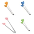 thumbnail image 4 of 10pcs Mini Food Tongs Heart-Shaped Cooking Tongs With Silicon Tips Food Tongs, 4 of 8