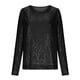 thumbnail image 4 of mfyjkho Tops Elegantes Para Mujer, Camiseta Informal De Lentejuelas Con Cuello Redondo Para Mujer Tops Para Salir Para Mujer Xxl, 4 of 8