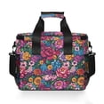 thumbnail image 7 of FORMRS Insulated Cooler Bag 24 Cans Capacity Soft Leakproof Lunch Box with Side Pockets, Charming Floral Pattern, 7 of 7